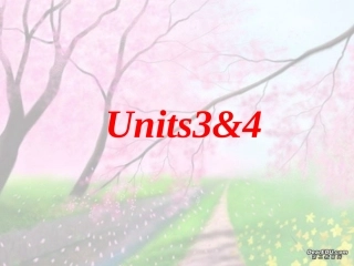 高三英语复习高一课件Unit3-Unit4 课件