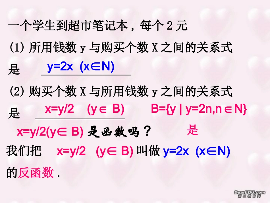 高一数学反函数课件 新人教1 课件_第2页