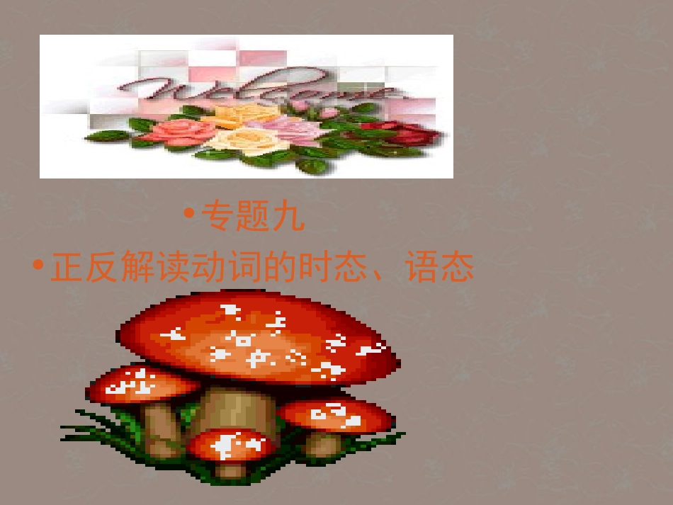 高考英语复习 动词的时态、语态精品课件_第1页