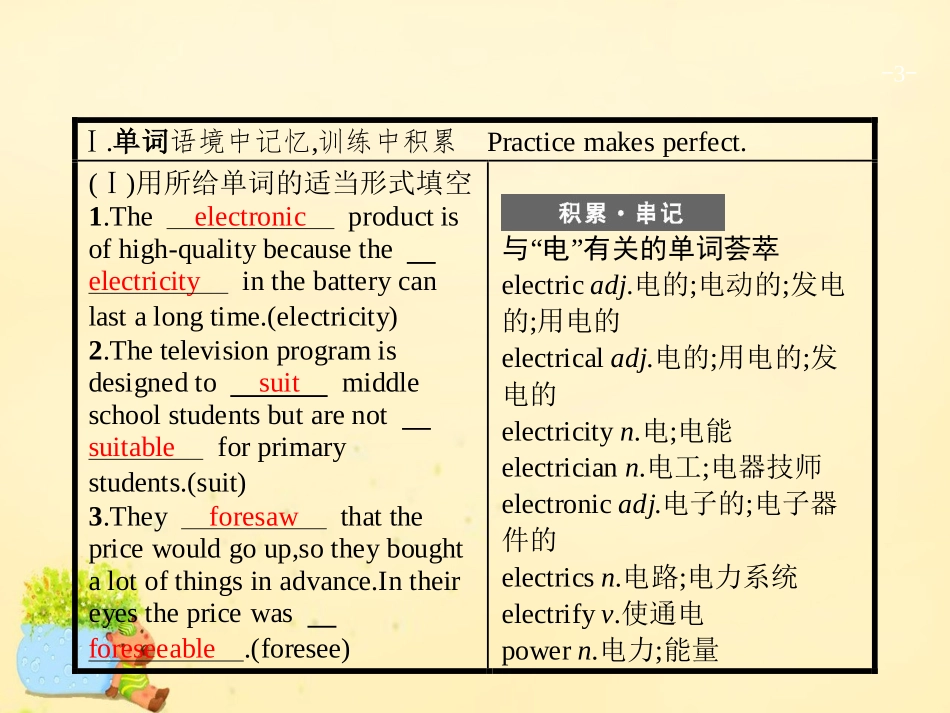 高优指导版高三英语一轮复习 Unit 1 Living with technology课件 牛津译林版选修7 课件_第3页