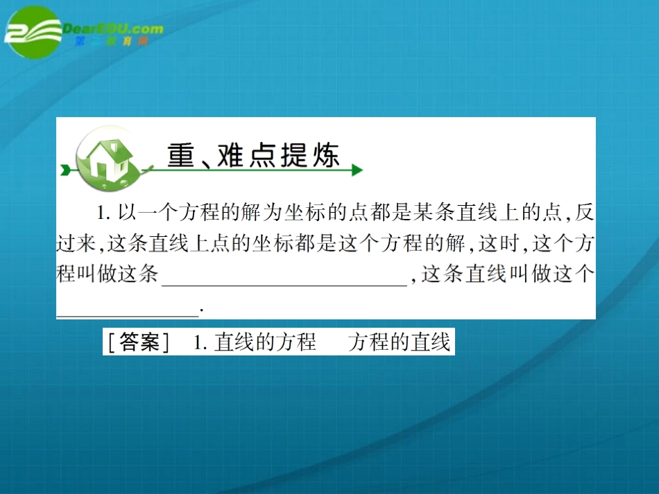 高考数学 第七章 第一节直线和圆的方程课件_第3页