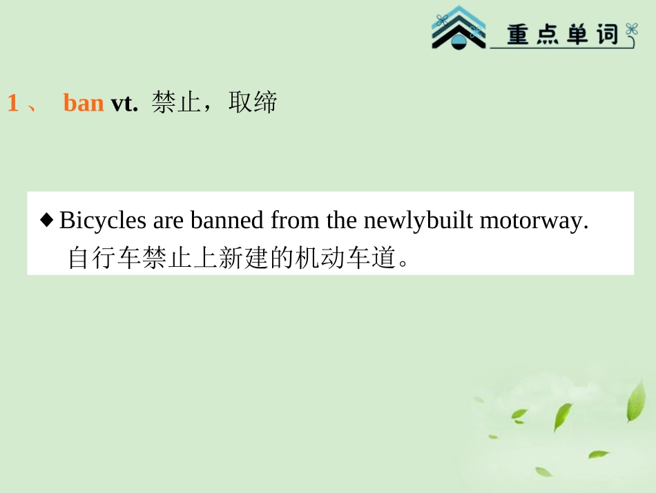 高考英语一轮复习 Module3 Unit 2 Language(1)课件 牛津译林版(湖南专用) 课件_第3页