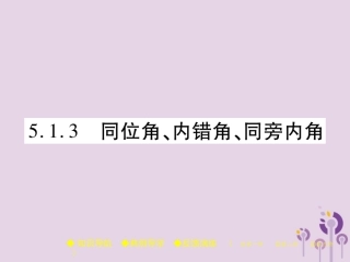 秋七年级数学上册 第5章 相交线与平行线 5.1 相交线 5.1.3 同位角、内错角、同旁内角课件 (新版)华东师大版 课件