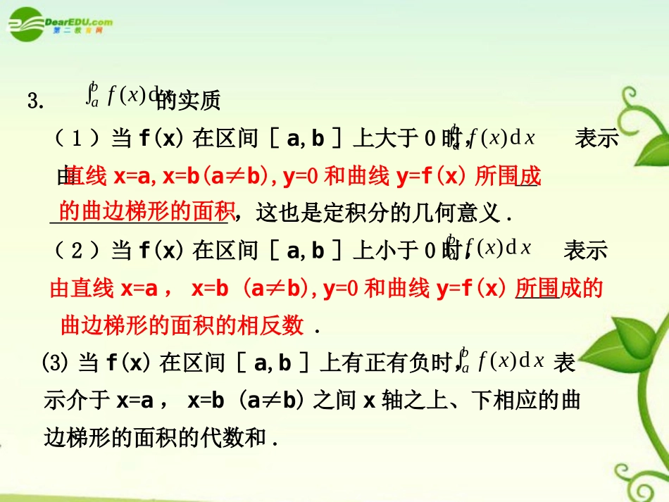 高考数学 3.3  定积分总复习课件_第3页