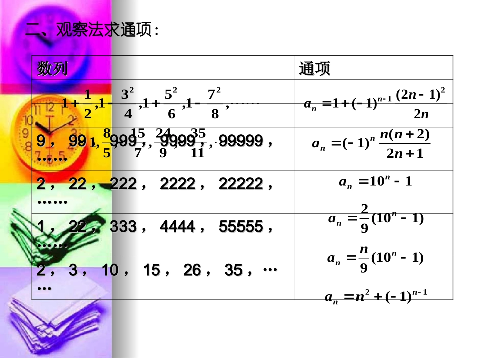 高中数学：(数列通项)课件(苏教版必修5) 课件_第3页