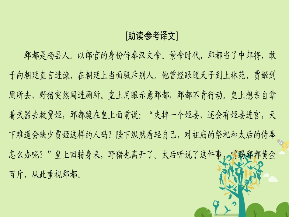 语文第一单元以国家利益为先自读文本郅都课件鲁人版选修史记蚜 课件_第2页