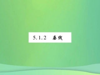 秋七年级数学上册 第5章 相交线与平行线 5.1 相交线 5.1.2 垂线练习课件 (新版)华东师大版 课件