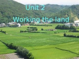 高中英语：reading Working the land课件人教版必修4 课件