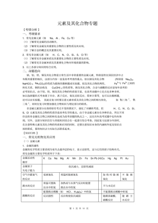 元素及其化合物专题资料