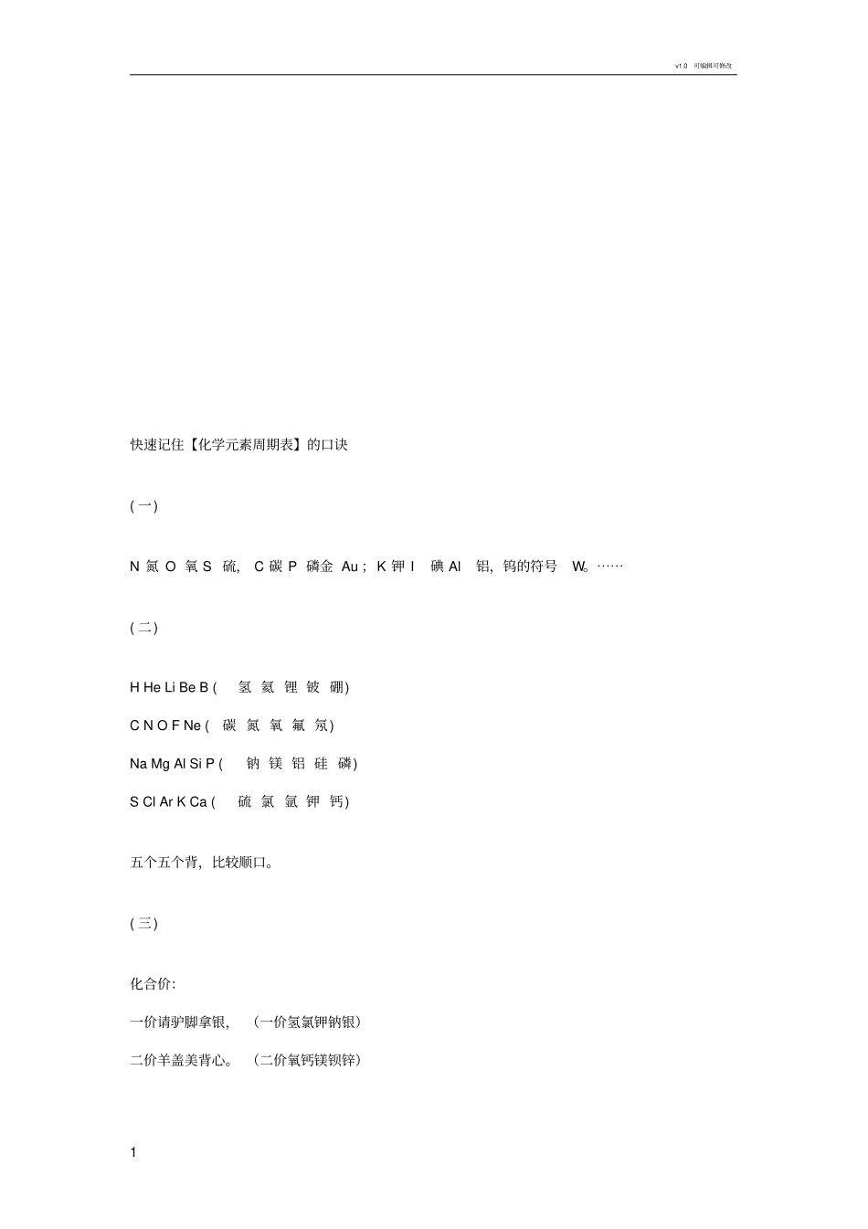 元素周期表——快速有效的记忆方法_第1页