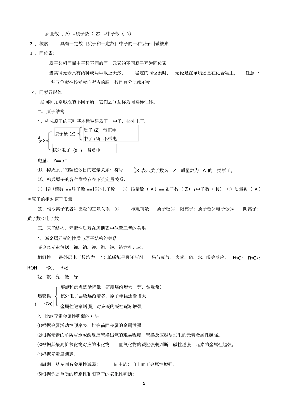 元素周期表主要知识点_第2页