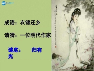 高中语文 第2专题(项脊轩志)实用课件 苏教版必修5 课件