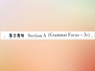 秋八年级英语上册 Unit 2 How often do you exercise(第2课时)Section A(Grammar Focus 3c)习题课件 (新版)人教新目标版 课件