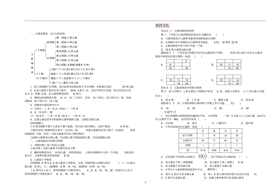 元素周期表导学案汇总_第2页