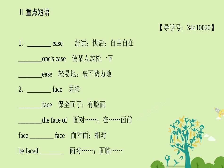 高中英语 Unit 4 Body language单元尾 核心要点回扣课件 新人教版必修4 课件_第3页