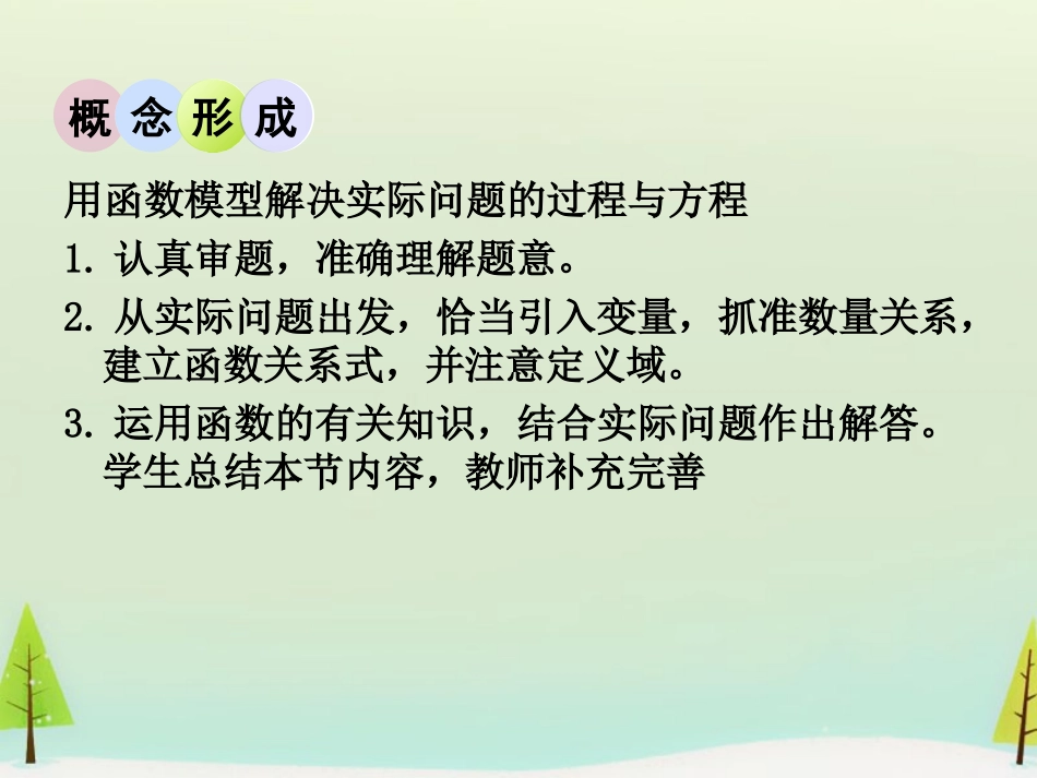 高中数学 422用函数模型解决实际问题课件 北师大版必修1 课件_第3页
