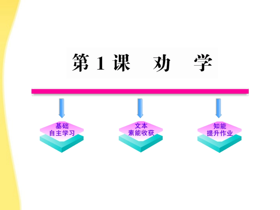 高中语文 1 劝学课件 鲁人版必修1 课件_第1页