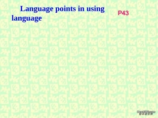 高二英语选修八 第五单元Language points in using language 新课标 人教版 课件