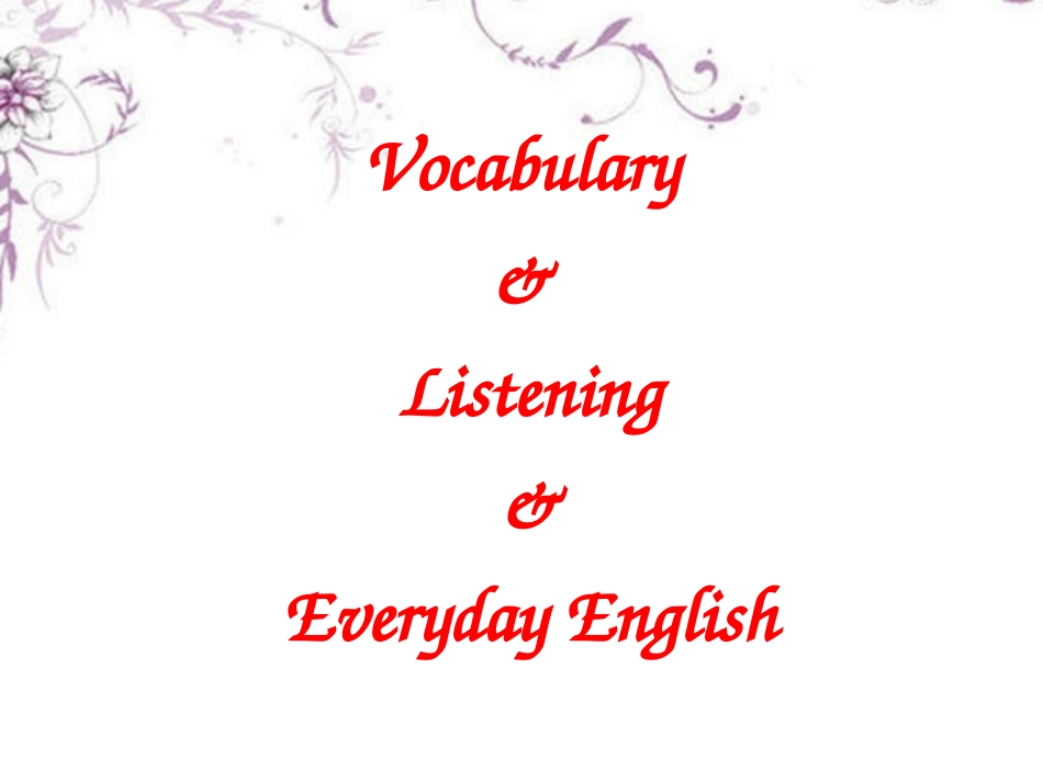 高中英语 1-2 Vocabulary Listening Everyday English课件 外研版必修5 课件_第2页