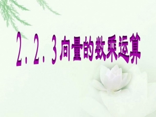 高一数学(向量数乘运算)课件