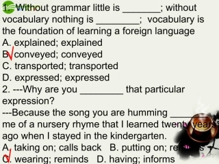 高中英语 unit 2单元反馈 新人教版选修6 课件