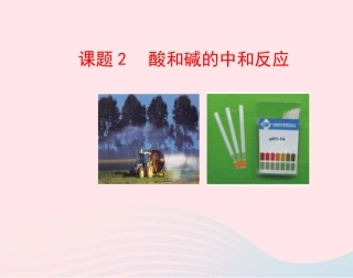 课题2  酸和碱的中和反应课件 九年级化学下册 第十单元 酸和碱 课题2 酸和碱的中和反应课件+素材 新人教版