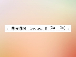 秋八年级英语上册 Unit 9 Can you come to my party(第4课时)Section B(2a 2e)习题课件 (新版)人教新目标版 课件
