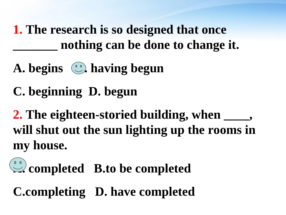 高考英语 语法状语从句中的省略 课件_第2页