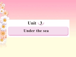 高中英语 Unit3 Under the sea 第1课时 Warming up课件 新人教版选修7 课件