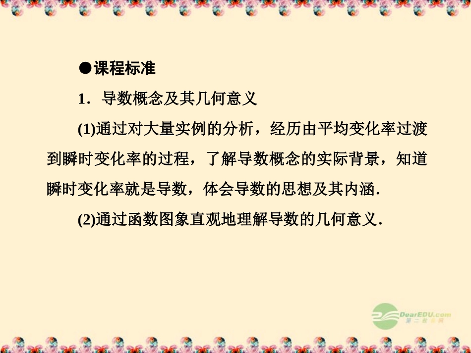 高考数学总复习 3-1导数的概念及运算课件 新人教B版 课件_第3页