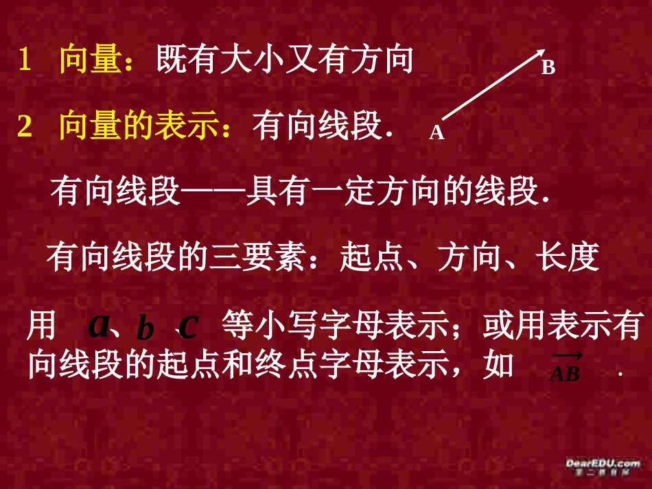 高一数学向量的概念及表示1 课件_第3页