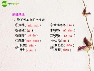 高中语文 第11课拣麦穗课件 粤教版必修1 课件