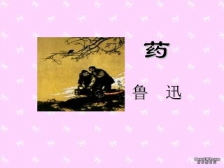 第一单元 第一课药 人教版 课件