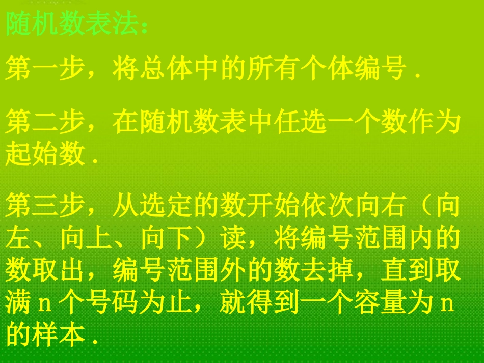 高中数学(随机抽样)课件2 新人教B版必修3 课件_第3页