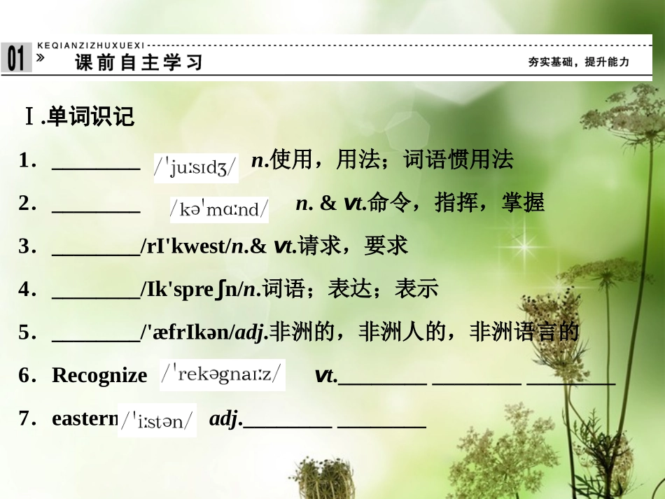 高中英语 Unit 2 English around the world-Period 2课件 新人教版必修1 课件_第2页