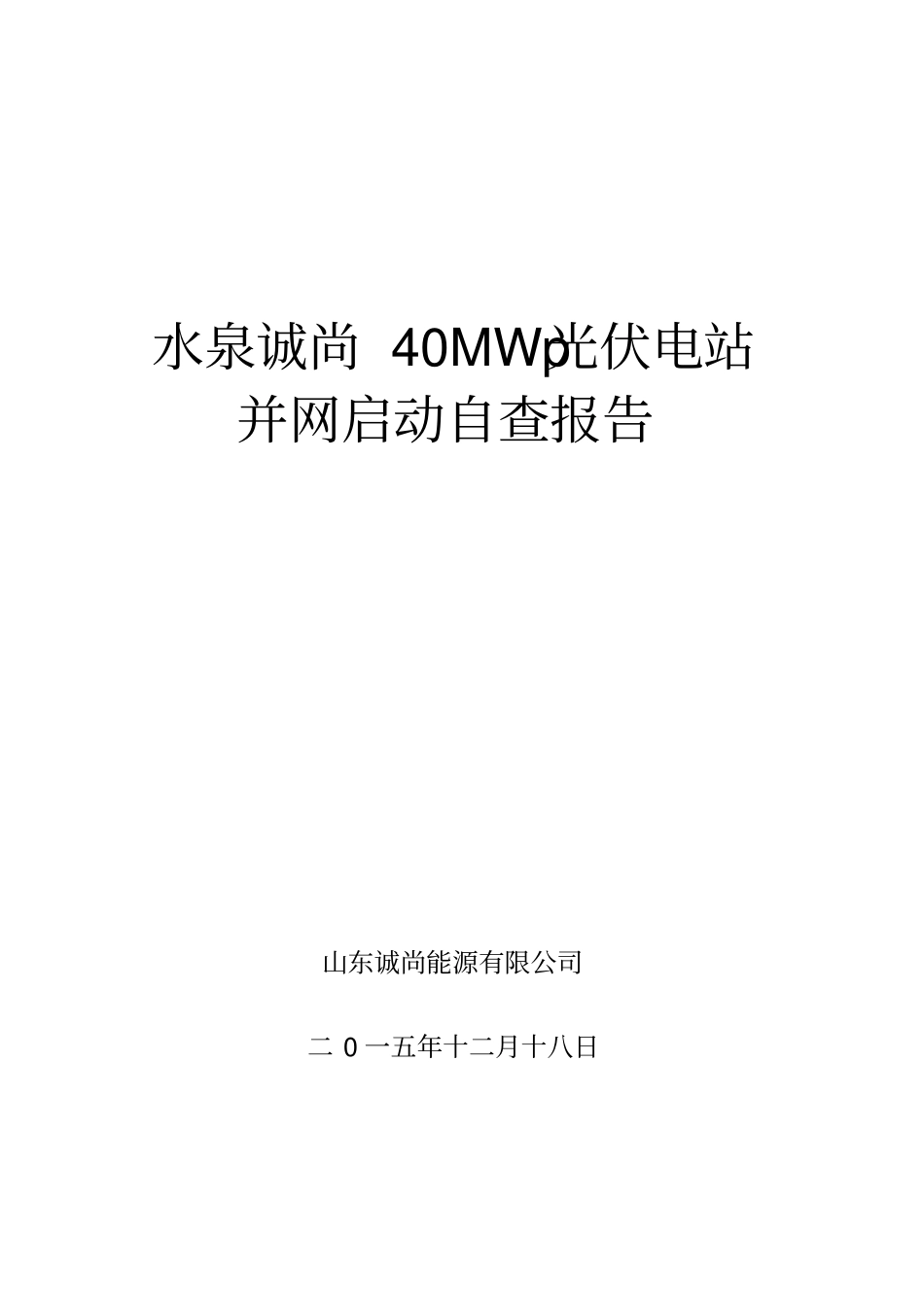 光伏电站自查报告_第1页