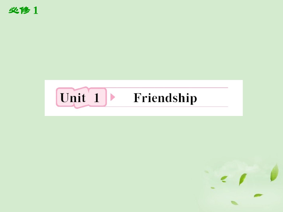 高考英语一轮复习 Unit1 Friendship课件 新人教版必修1 课件_第2页