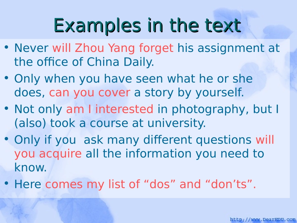 高二英语Unit4 Inversion课件_第2页