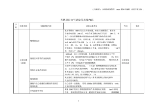 光伏项目试验节点及内容