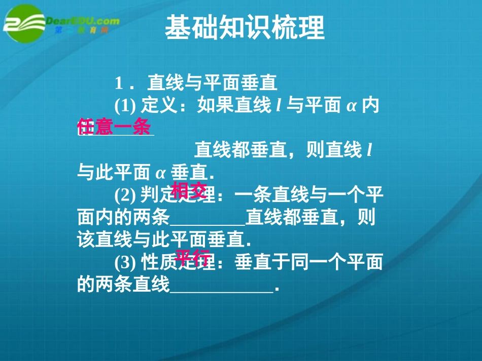 高考数学 10章5课时空间中的垂直关系课件 新人教A版 课件_第2页