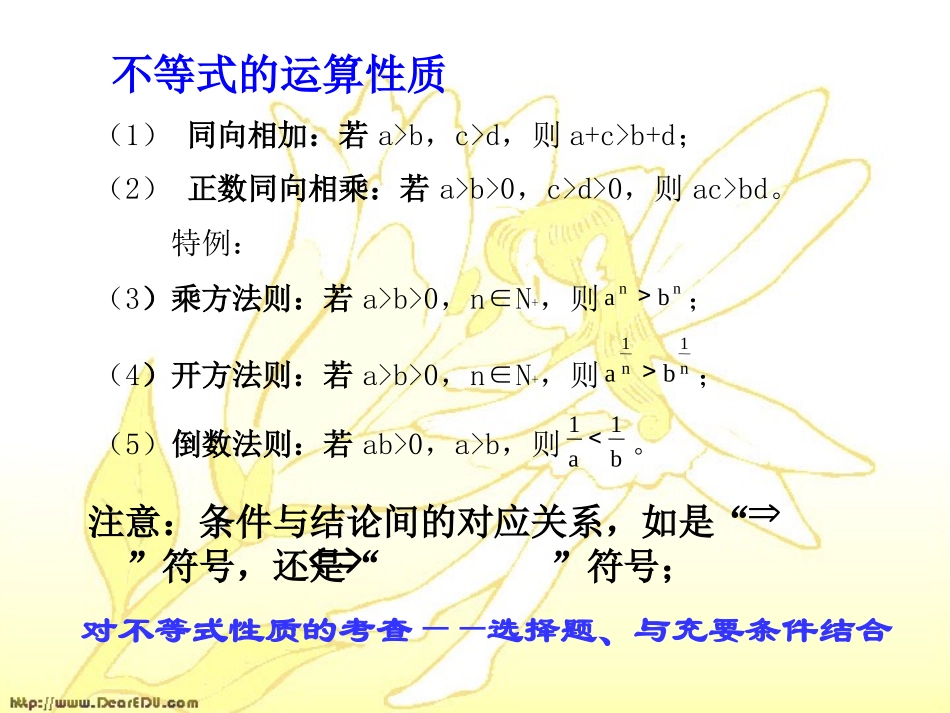 高二数学第六章不等式小结与复习课件_第3页