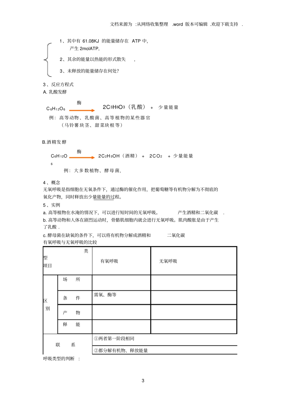 光合作用和呼吸作用知识点总结_第3页