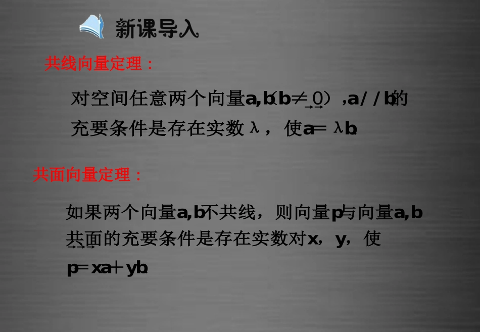 高中数学 3.1空间向量及其运算(第4课时)课件 新人教A版选修2 1 课件_第3页