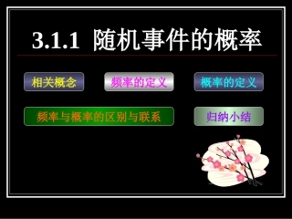 高中数学311随机事件的概率(一)课件新人教版 课件