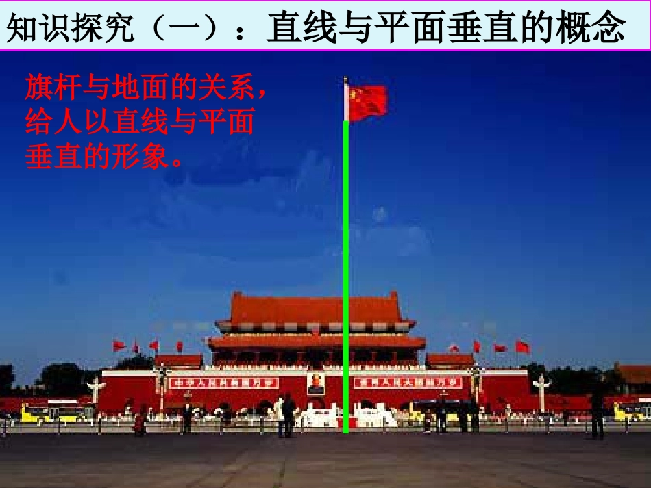 高中数学 第一章 立体几何初步 16 直线与平面垂直的判定1课件 北师大版必修2 课件_第3页