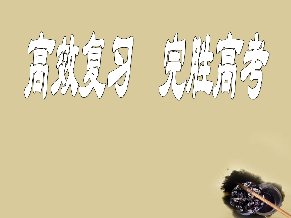 高考数学 高效完胜复习课件_第1页