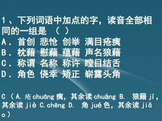 高考语文语基训练课件4 课件