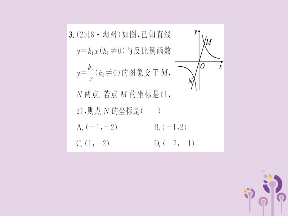 湖北省中考数学 专项测试(三)函数与其图象习题练课件_第3页