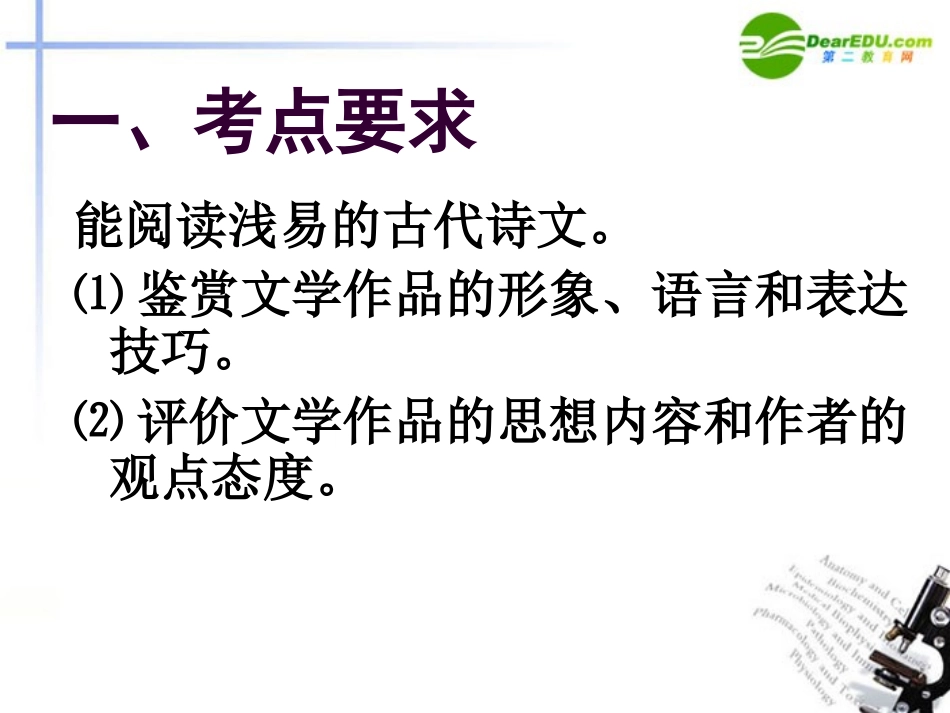 高考语文 古典诗歌鉴赏课件_第3页