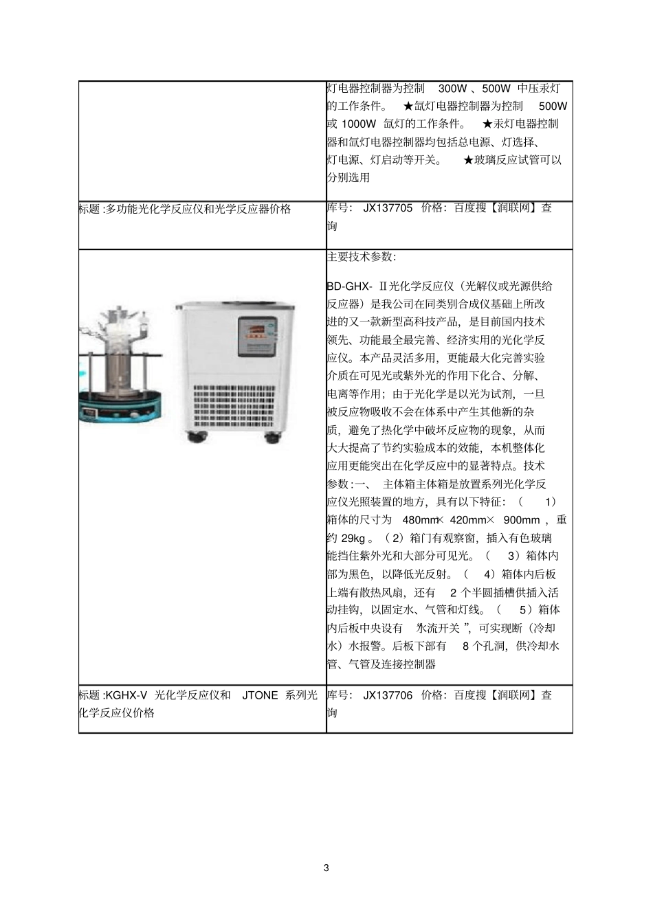 光学反应器和BD-GHX-Ⅱ光化学反应仪价格_第3页